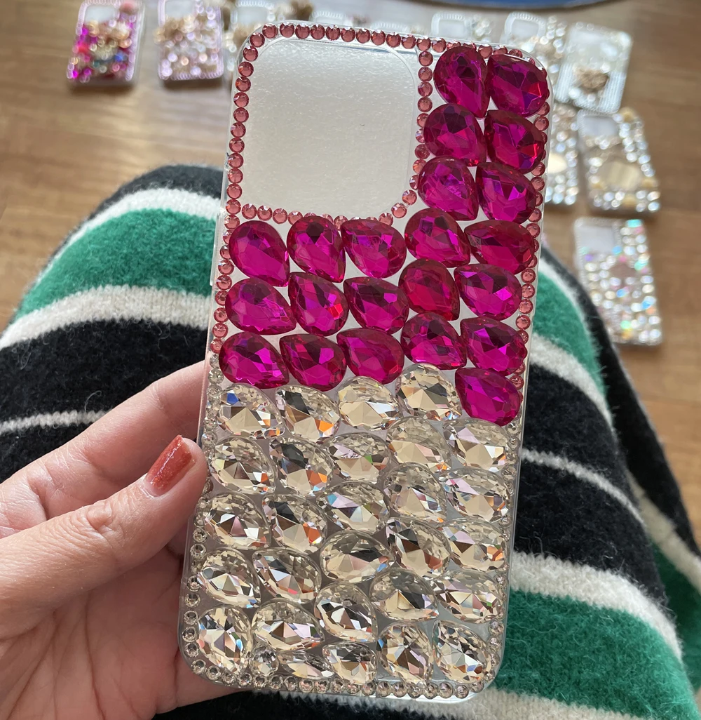 

Bling Glitter Case Cover for iPhone 15 15 Plus 15 Pro 15 Pro Max 14 13 12 11 7 8 Plus XR Xs Max Diamond Bag