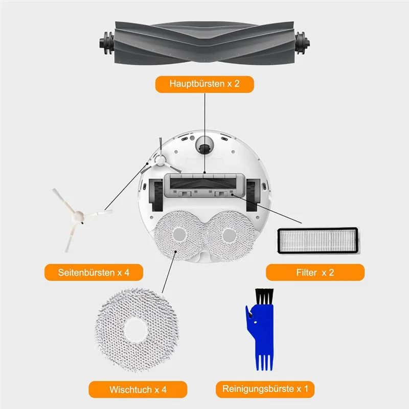 YCOC-For Dreame L10s L10 Pro Ultra Main Side Brush Hepa Filter Mop Cloth Dust Bags Vacuum Cleaner Parts Accessories