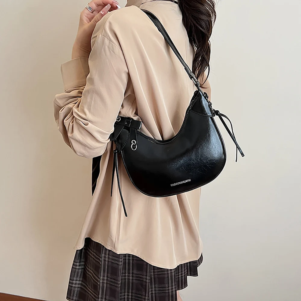 

Retro Texture Handbag Women's Small Underarm Bag 2025 New Simple Solid Color Lady Shoulder Bags for Commuting Shopping
