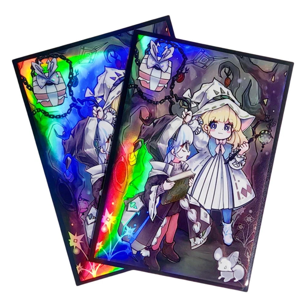 50Pcs/set 63X90Mm Diy Self Made Yu-Gi-Oh! Astellar of The White Forest Card Sleeves Card Protective Cover Anime Card Gift Toy