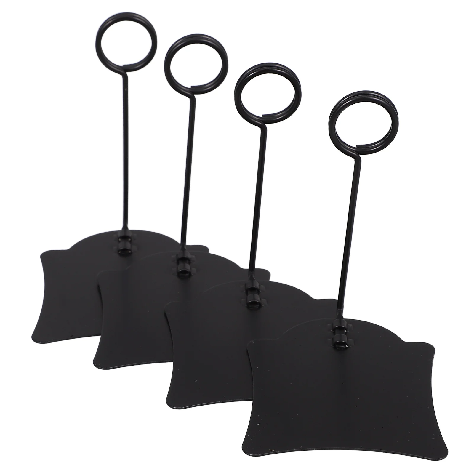 

4Pcs Metal Price Tag Clips Supermarket Advertising Wire Clip Durable Iron Desk Sign Stand for Retail Stores Label Display Holder