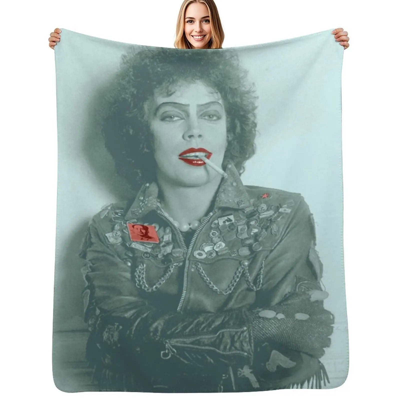 

Just a sweet Tim Curry Throw Blanket Luxury Designer halloween Thermals For Travel Vintage Blankets