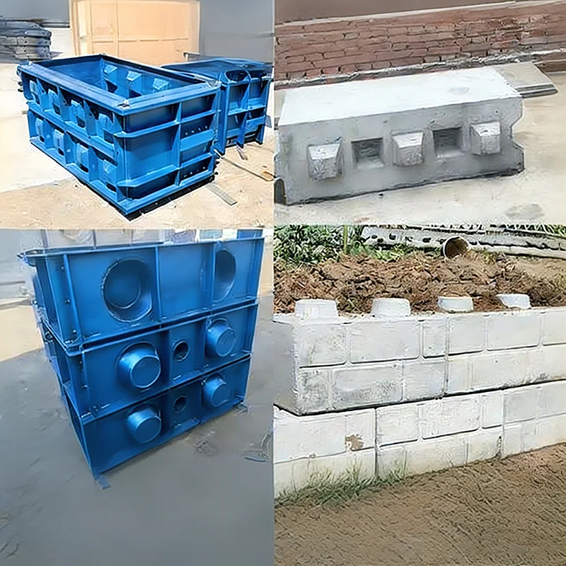 Customizable LEGO-style concrete block moulds, steel interlocking wall moulds