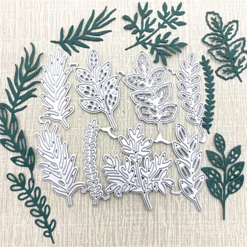 8 Teile/los Hübsche Blätter Metall Schneiden Stirbt Schablone Gestanzte Scrapbooking Handwerk Briefmarken DIY Album Papier Karten Präge Sterben