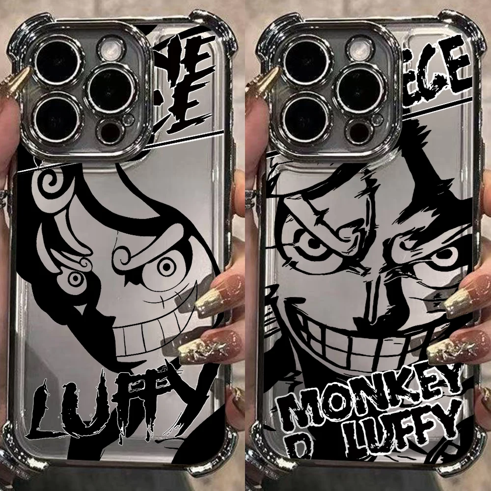 O-One Pieces Luffys Line Phone Case for Xiaomi Redmi Note 15 14 13 12 14C 13C 12C 10C Pro Plus 4G 5G Anti-drop Transparent Cover