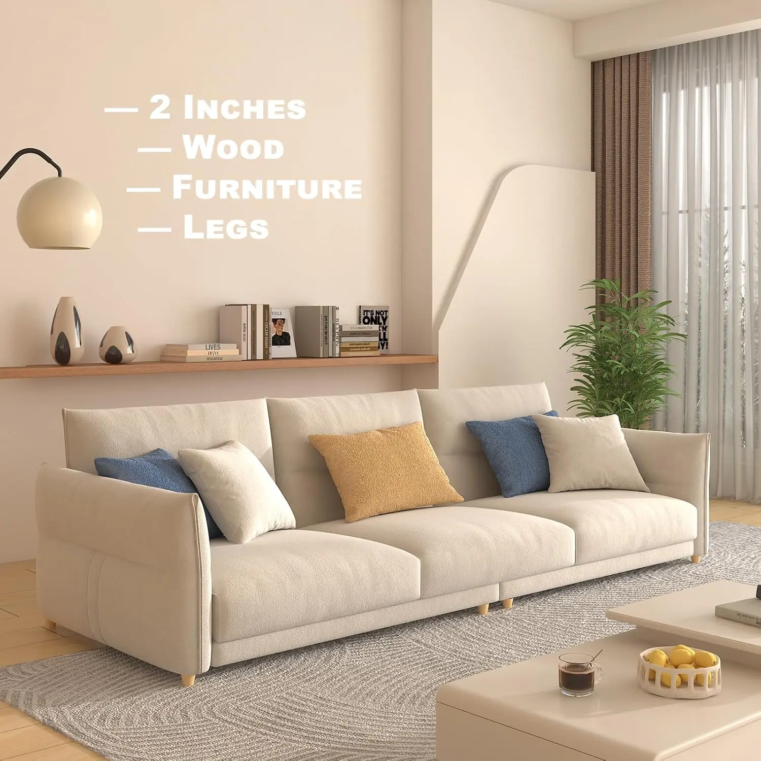 Kaki Meja Kayu Generik 2 Inci, Kaki Sofa, Paket 4 Kaki Bulat, Pengganti Kaki untuk Meja Kopi, Lemari, Sofa