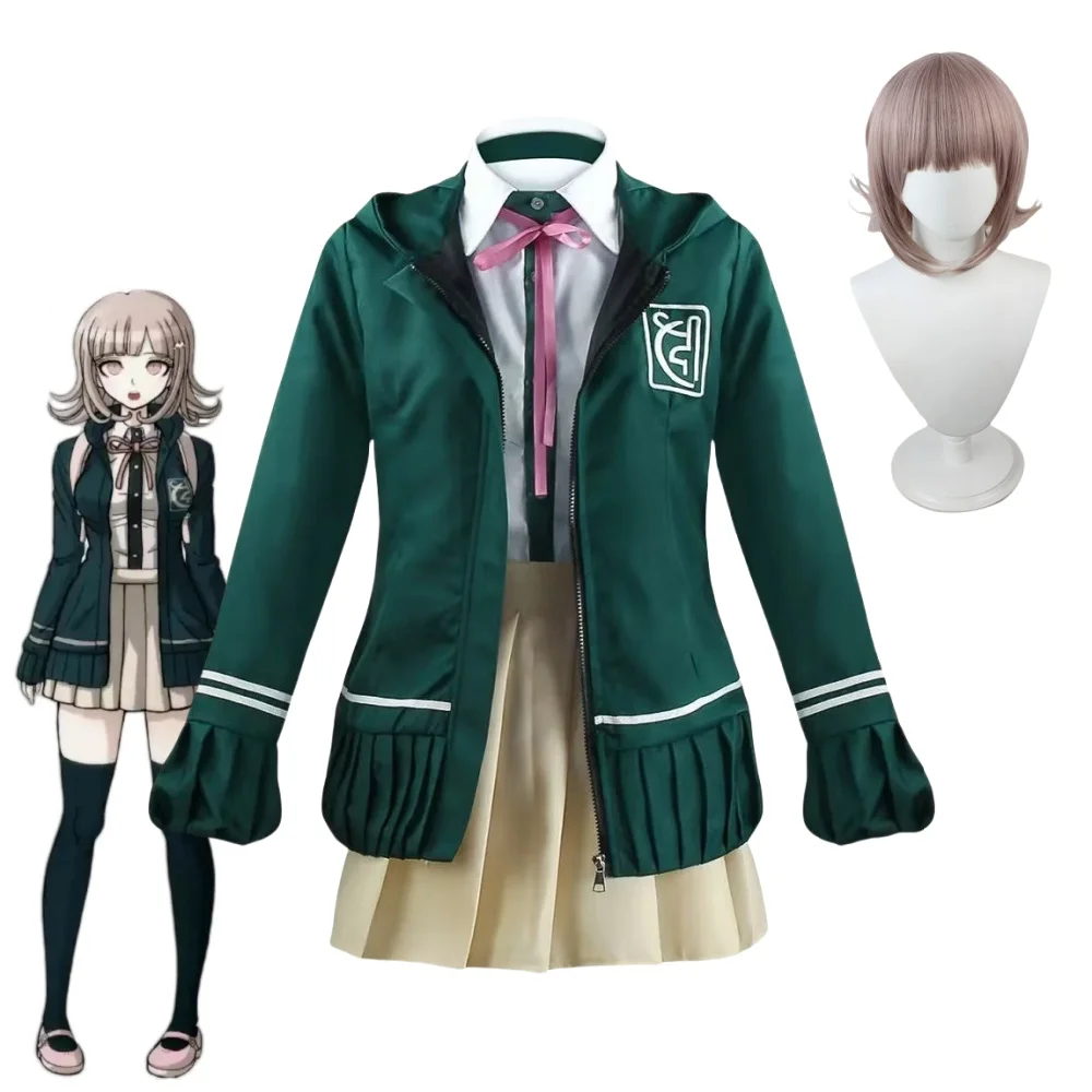 Nanami ChiaKi Cosplay Game Costume Wig Anime Halloween Party Suit