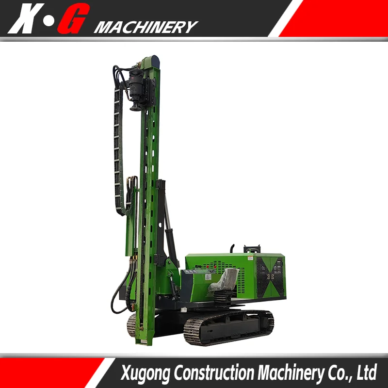 Versatile Hydraulic Tracked Drilling Rig for Solar Installations