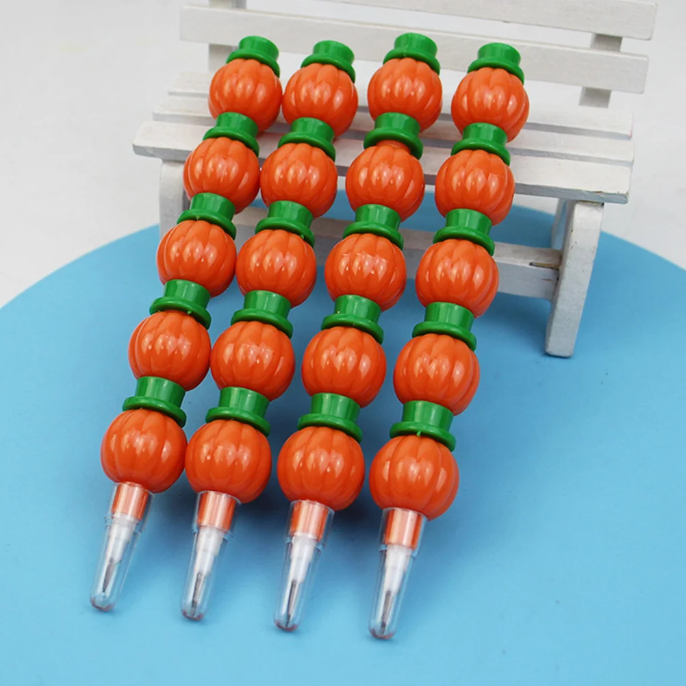 

4Pcs Pumpkin Cartoon Stackable Pencils No Sharpening Needed Fun Writing Drawing Marking School Halloween Birthday Party