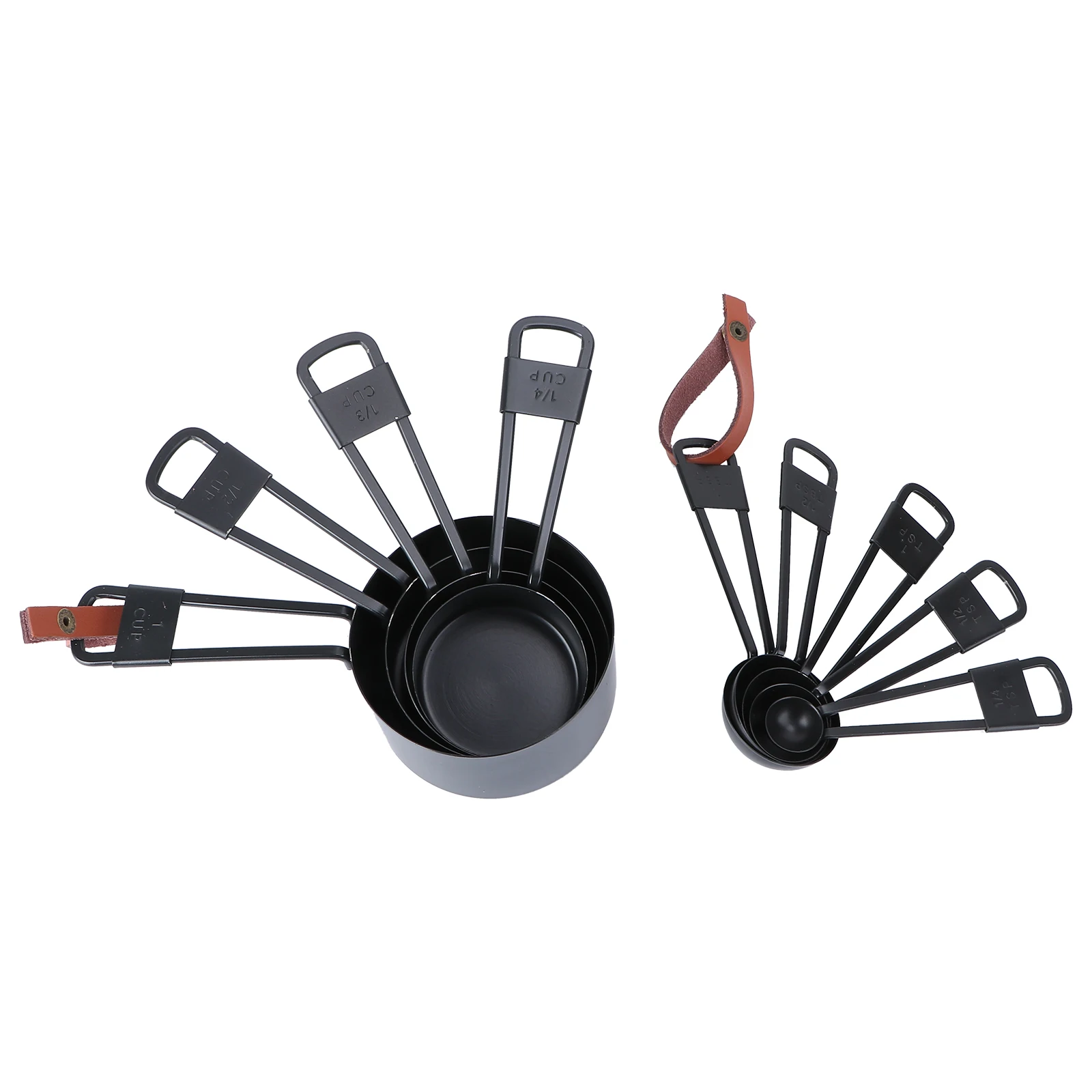 

9pcs 9 Piece Measuring Cup Spoon Set Stainless Steel Multi Purpose Scoop Portable Rice Grain Shovel Household Kitchen Tool