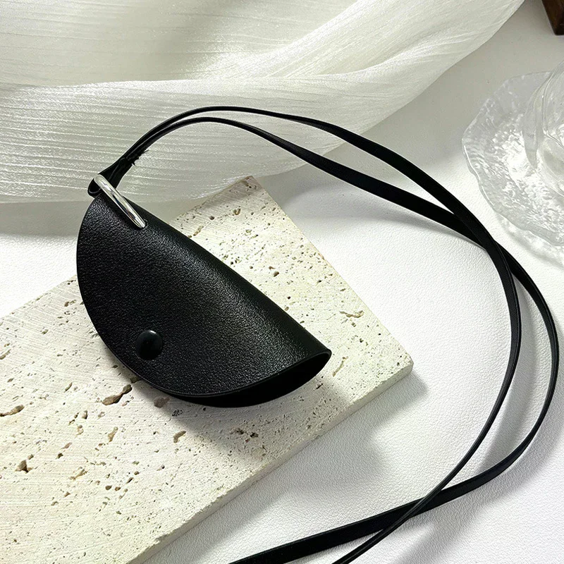 Fashion Neck Crescent Moon Key Bag Pendant Sweater Chain Women's Simple Anti-loss Long Leather Necklace Exquisite Gift - view 5