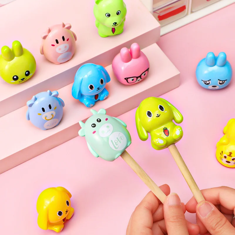 Ellen Brook 1 PCS Stationery Creative Bear Animals Cartoon Pencil Sharpener Office Supplies Gift Kawaii School Accessories