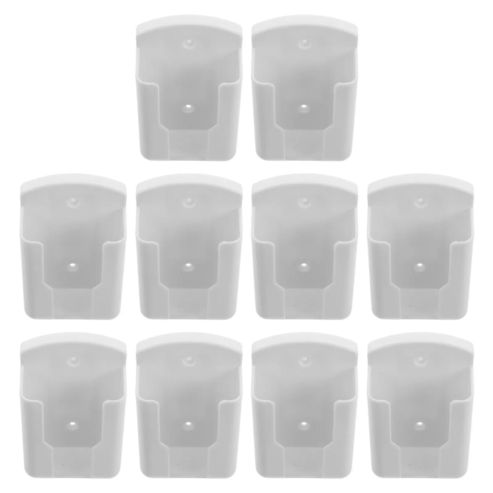 Remote Control Holder Wall Mount Adhesive Storage Box for Phone Charger Bedside Cream 10 Pack