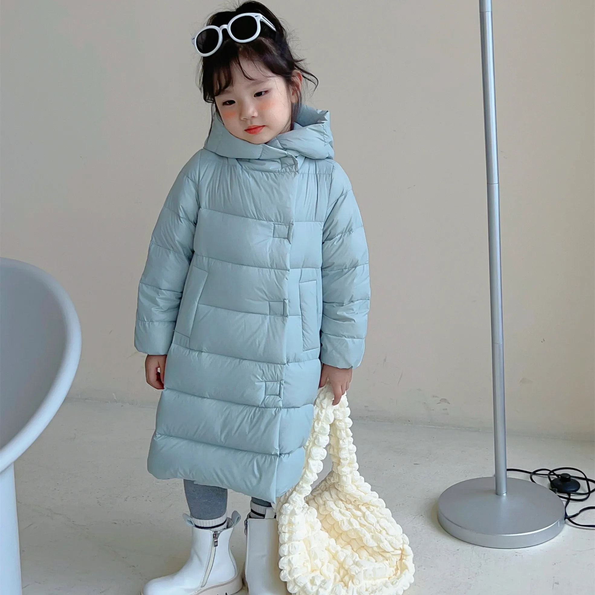 

3-10 Years Kids Girls Winter Coats Fashion Hooded Windproof Long Children Down Jackets 2022 New Princess Girl Puffer Parkas