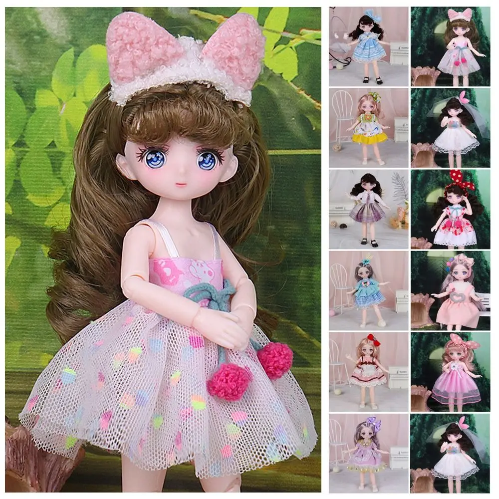 

Kids 23cm Dress Up Toys Movable Joint Doll Dress Up Girl Dolls Princess Toy BJD Baby Doll Beautiful Cute Safety Fairy Toys