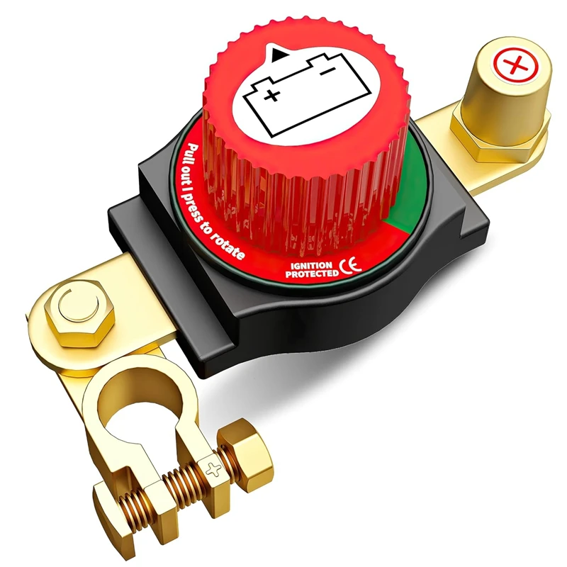 1 PCS Top Post Battery Disconnect Switch 12V 48V Cut Off Kit For Car RV Boat Truck ATV Positive Terminal Flexible Installation