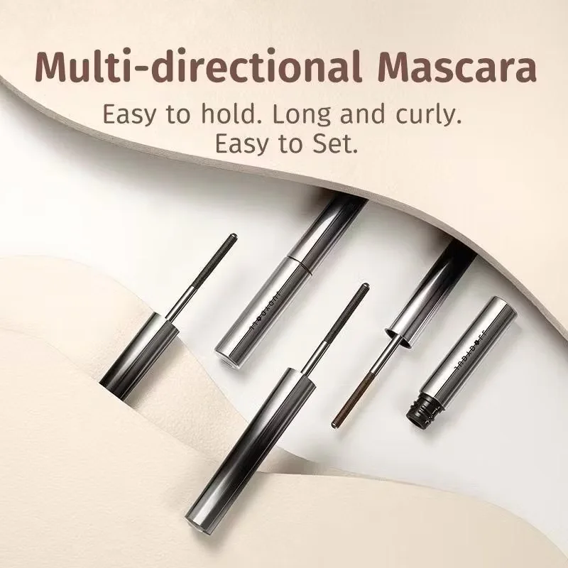 Judydoll 3D Curling Wimperijzer Mascara, Zwart en Bruin, Curling & Verlenging, Langdurige Formule, Waterdicht, Veegvast