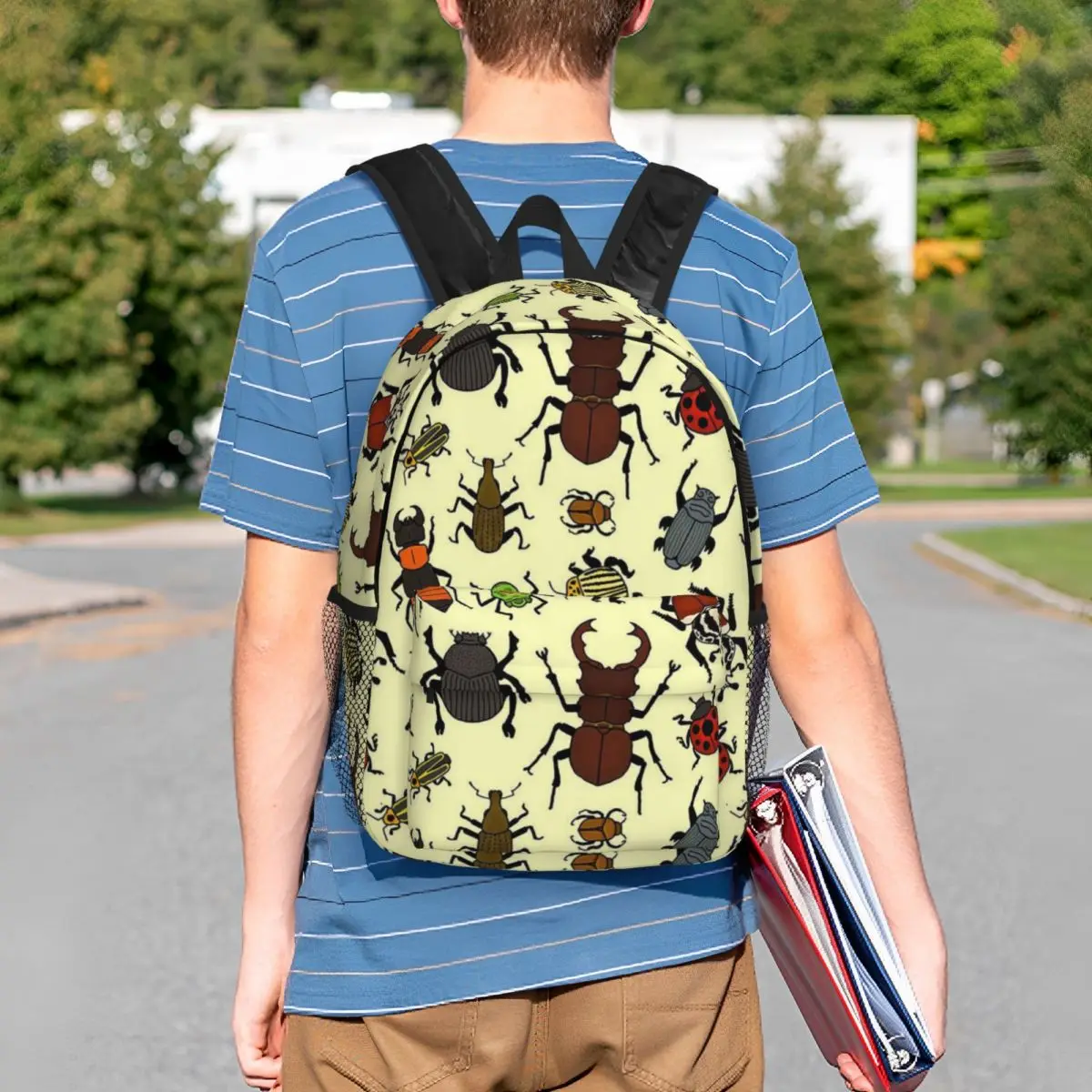 Insect Entomology Themed Backpack Student BookBag Children School Bag Laptop Shoulder Bags for Men Women