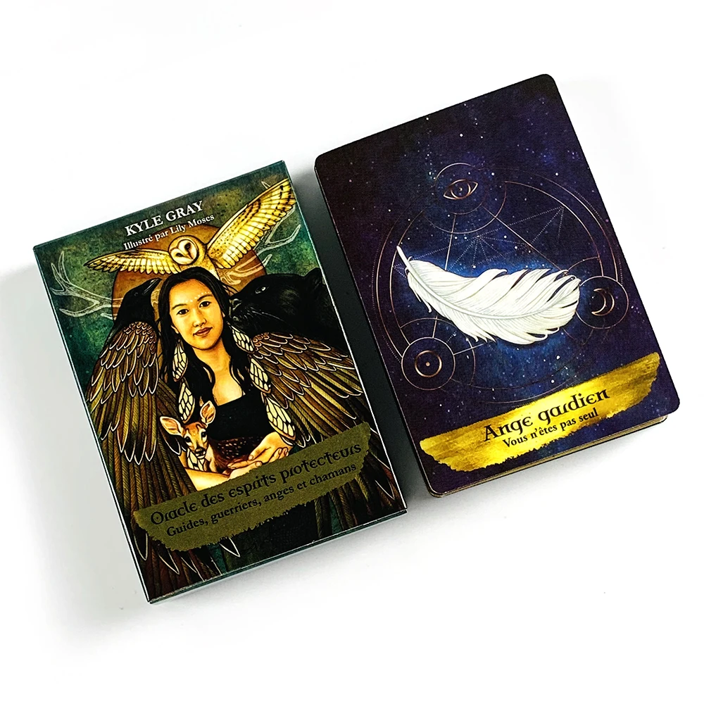Cartes Oracle Anges et Ancêtres - Jeu de divination en version française avec 55 cartes, parfait pour la méditation et la pratique spirituelle