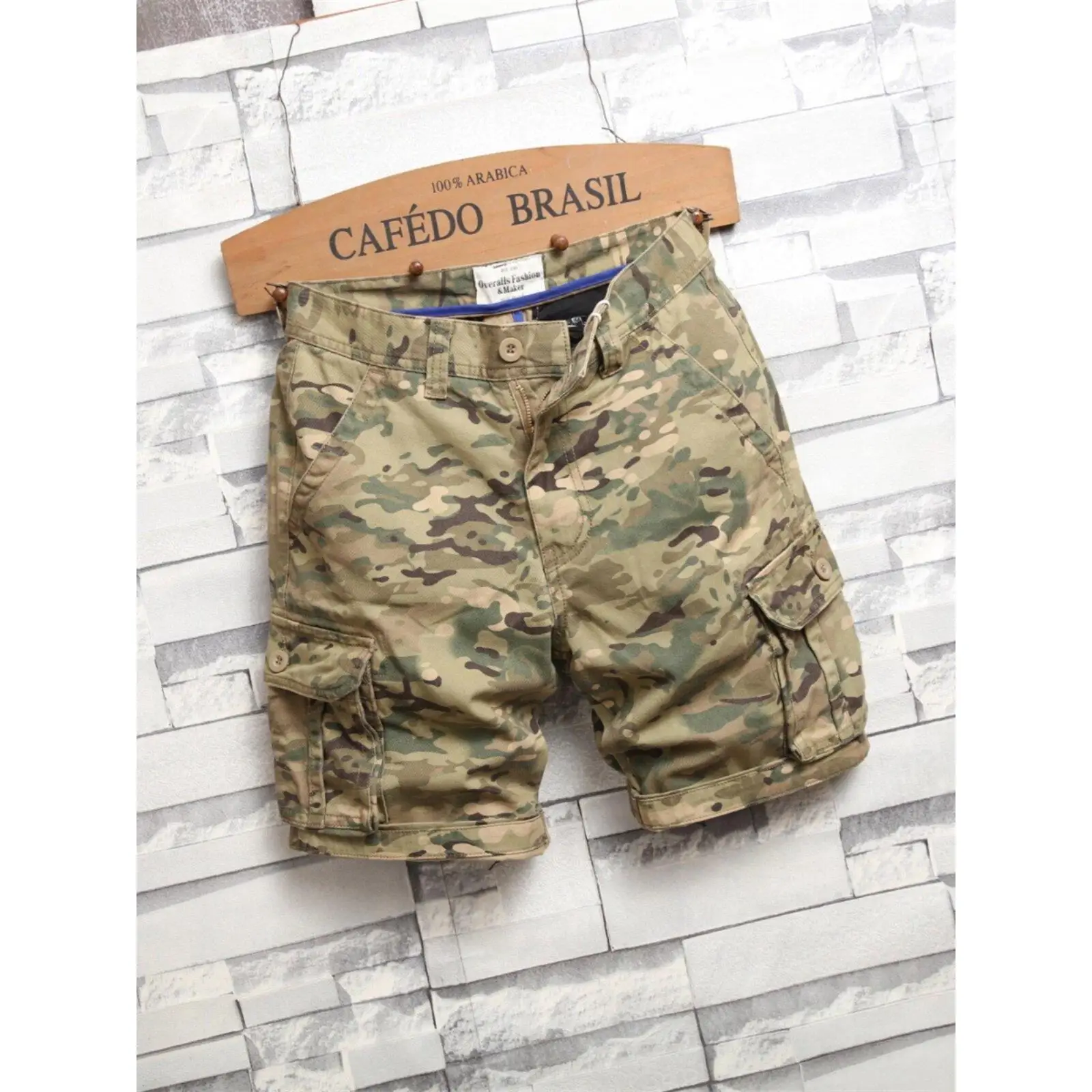 American Style Wear-Resistant Workwear Shorts Men's Loose Straight Military Style Five-Pocket Mid-Waist Summer Shorts