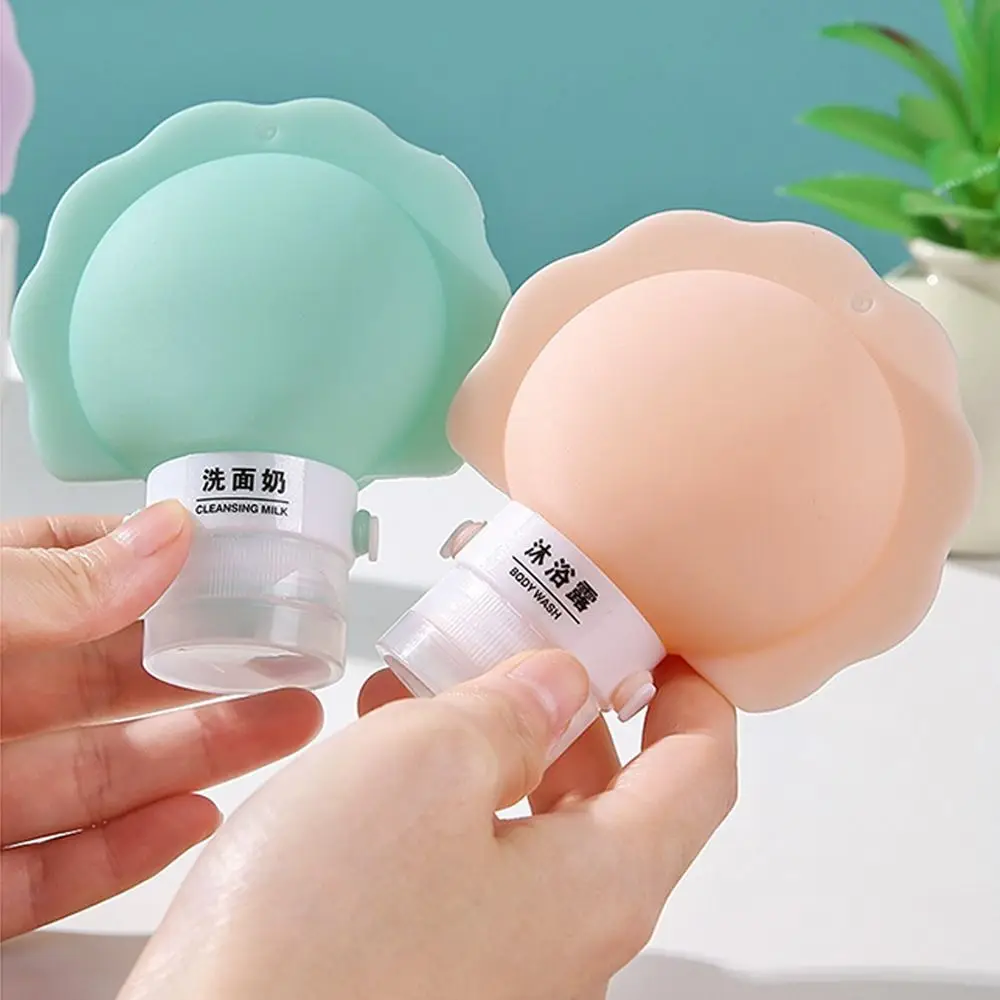 3 pçs garrafa de loção cosmética de silicone 30/60/90ml recarregável garrafa de lavagem corporal à prova de vazamento shampoo sub-engarrafamento viagem & casa