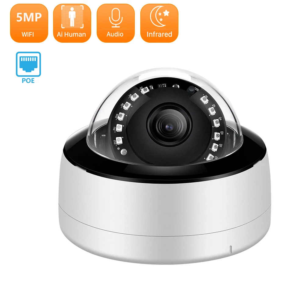 

ANBIUX 5MP IP Camera POE H.265 Smart Motion Detection APP Alarm CCTV Camera IP66 3MP 2MP Outdoor Waterproof Home Surveillance