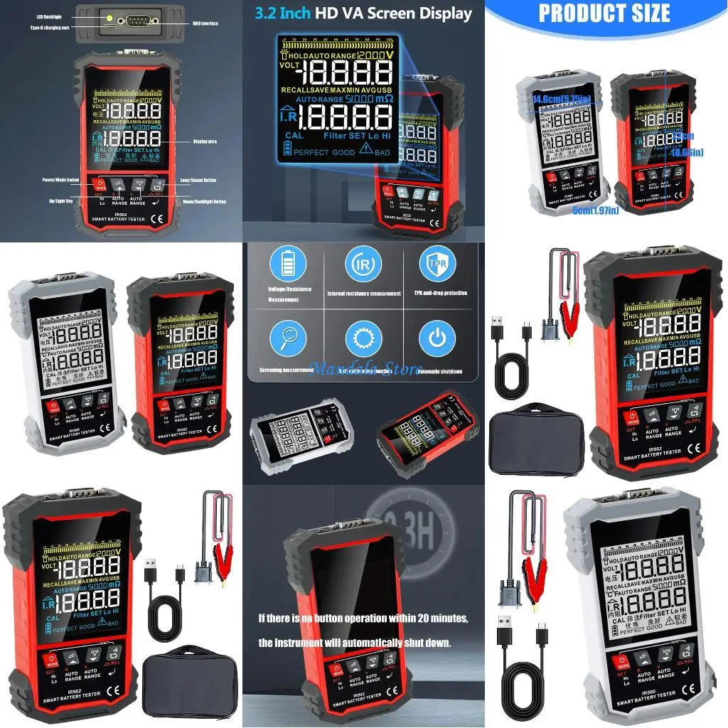 

U2JC Battery Tester Lithium Acid Battery Internal Resistance Test