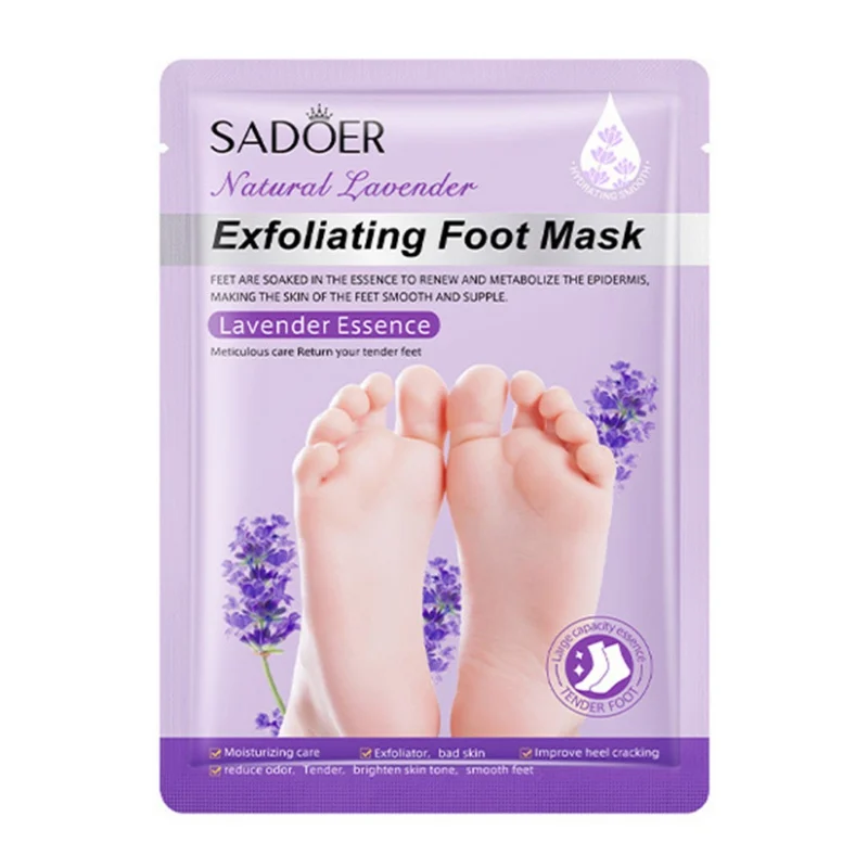 

Exfoliating Lavender for Women And Men Soft Smooth Touch Foot Peel Mask Calluses 1pair