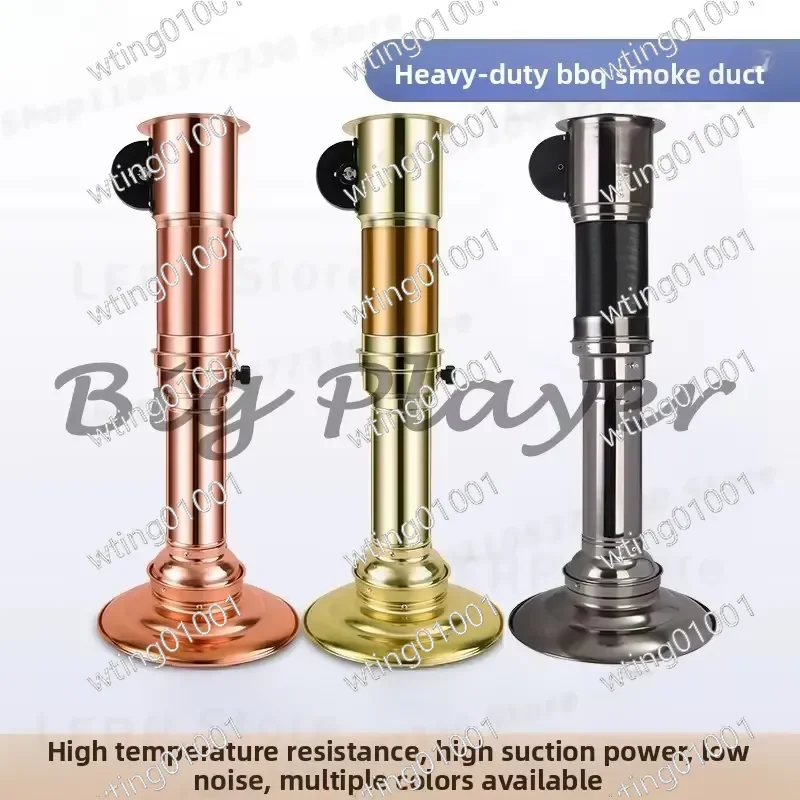 for Korean BBQ Telescopic Smoke Exhaust Hood Ventilation System for Hot Pot Restaurant Fume Extraction Pipe Ceiling Mounted
