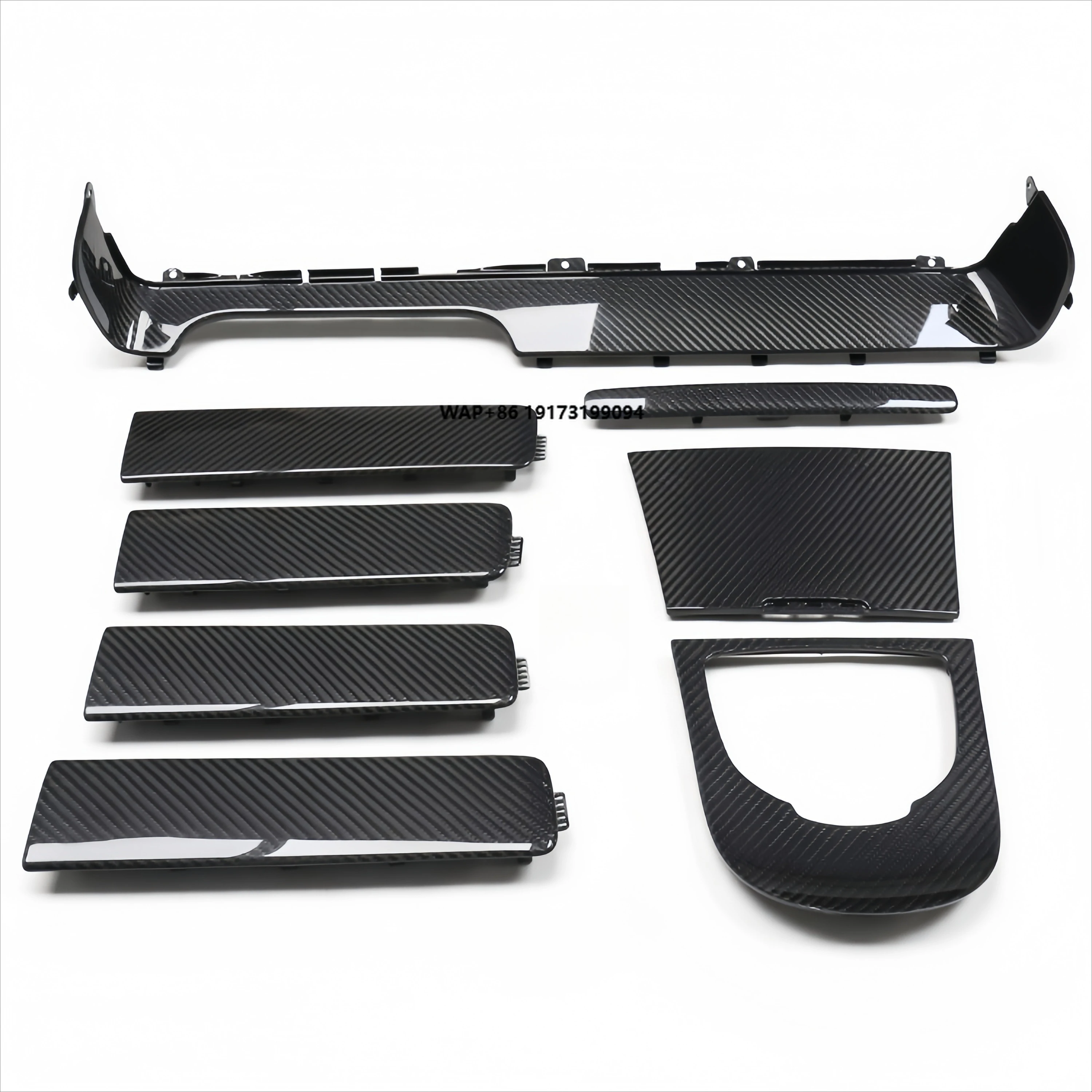 

ForBenz Mercedes-G Class G63 W464 G550 G530 G65 G500 G350D Glossy Matte Replace Dry Real Carbon Fiber Interior Console Trim Set