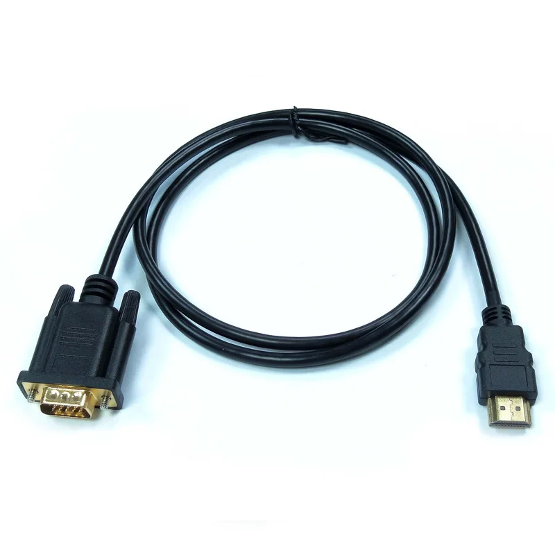 1.8M HDMI 호환 케이블 - VGA 1080P HD(오디오 어댑터 케이블 포함) HDMI 호환 - VGA 케이블