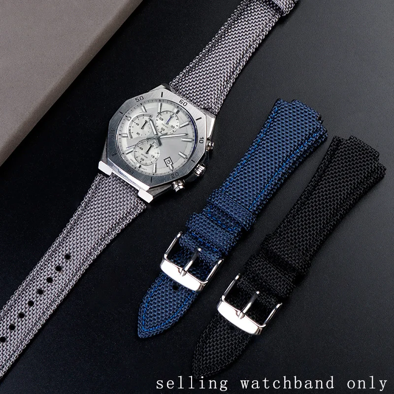 Canvas watchband for Casio Edifice EFB-680 Steel Ocean Heart Series Nylon Outdoor Watch Strap 12mm 14mm wristband Men's bracelet