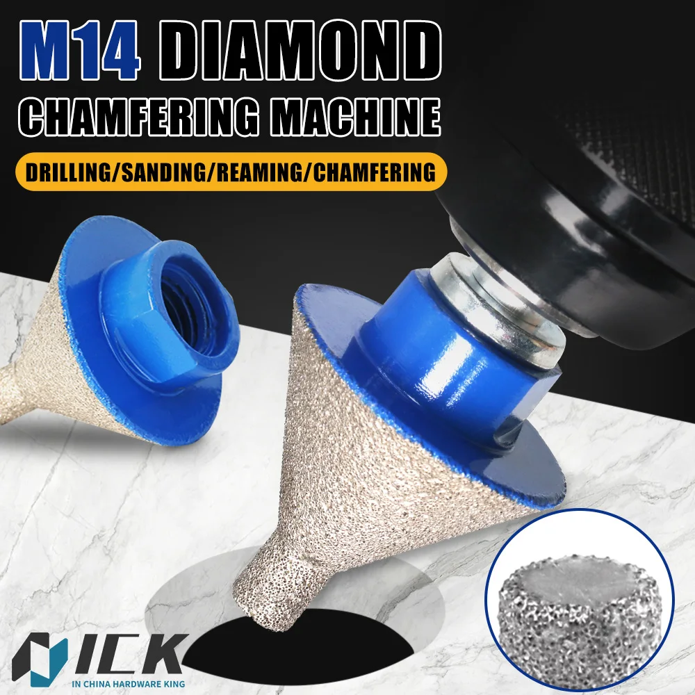 

M14 Thread Diamond Beveling Chamfer Bit For Angle Grinders Punching Expanding Drill Bit for Tile Ceramic Beveling Holes Trimming
