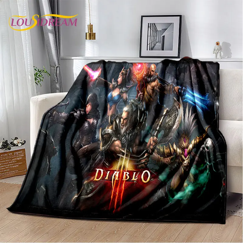 

3D Diablo Game Gamer Cartoon Soft Plush Blanket,Flannel Blanket Throw Blanket for Living Room Bedroom Bed Sofa Picnic Cover Kids