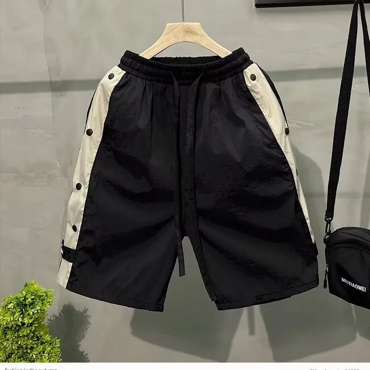 

2024 New Men's Fashion Short Pants Summer Casual Sports Loose Fit Five-Point Mid-Length Shorts Straight Leg Youthful Energy S...