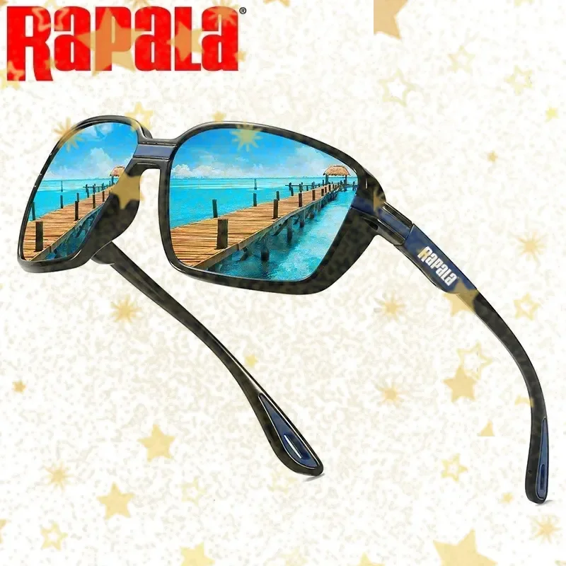 Óculos de Sol Polarizados Rapala 2026 Originais para Pesca, Óculos de Sol Masculinos para Dirigir, Óculos de Sol Clássicos UV400 para Caminhada, Estilo Quente