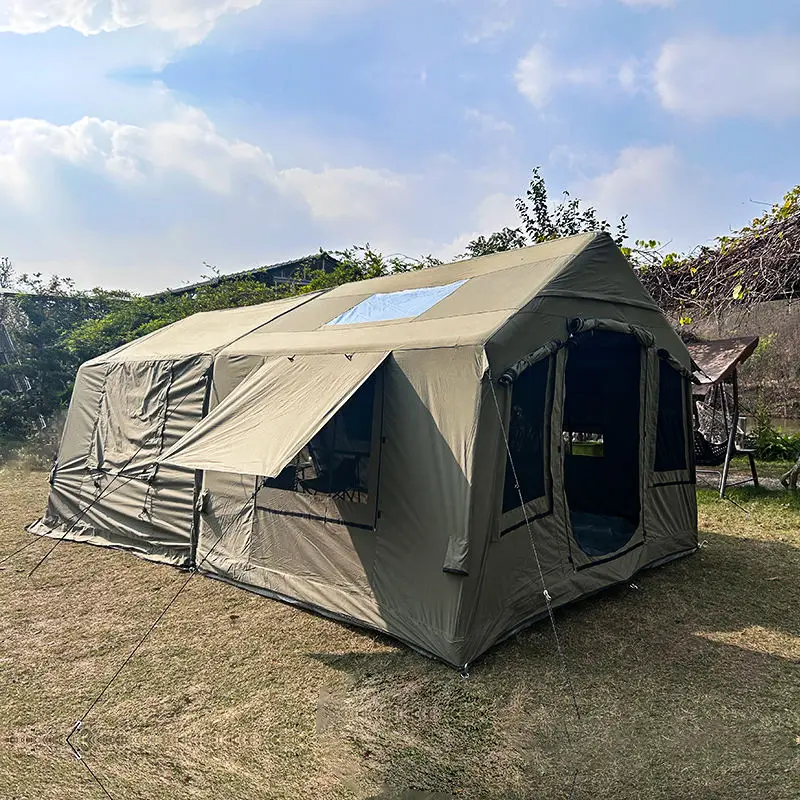 Inflatable Camping Tent, 210g Polyester-Cotton 5-6 Person, Waterproof Air Tent