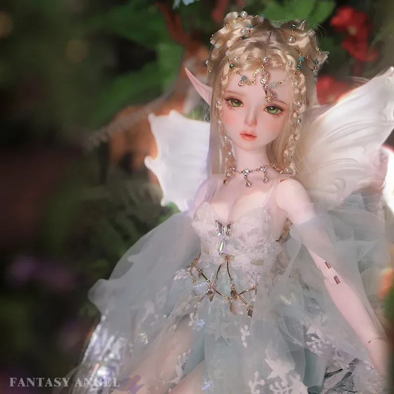 BJD Doll 1/4 Jane Angel Elf Spherical Knuckle Doll with Wings Resin Toys for Girls Fullset Doll Gift