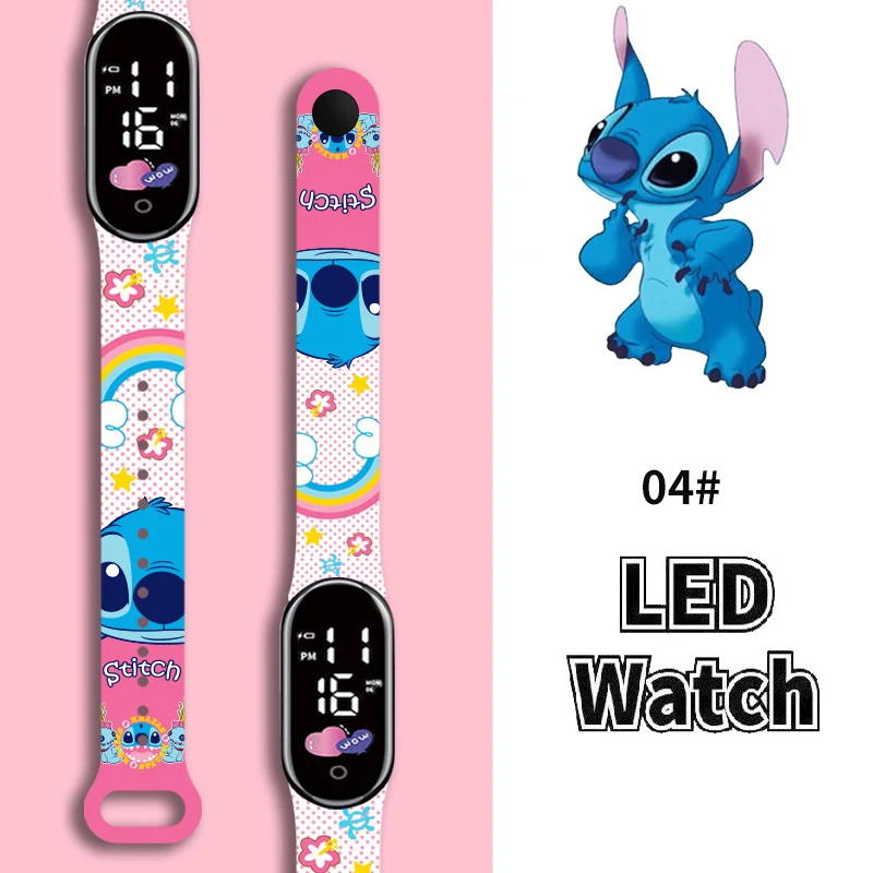 Stitch Children Watches Girls Waterproof Sport Touch Screen Watch for Women Waterproof Digital Clock Bracelet Gifts