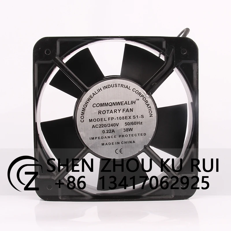 Case Cooling Fan for Triple FP-108EX-S1-B/S AC220V 0.22A DC EC 38W 172X150X51MM 17CM 17251 High Volume Axial Flow Air Cabinet