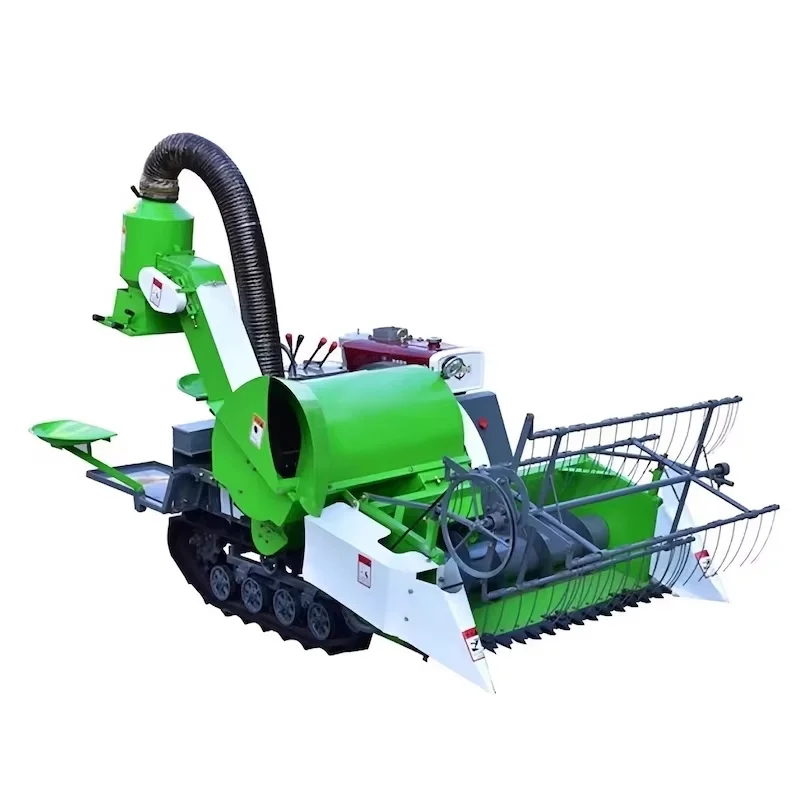 Energy Saving Paddy Rice Combine Harvester Machine wheat rice harvesting machine mini reaper harvester paddy cutter machine