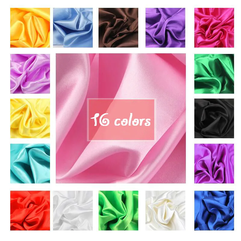 SISISILK 100cm*150cm satin fabric milk silk brocade cloth 16 colors