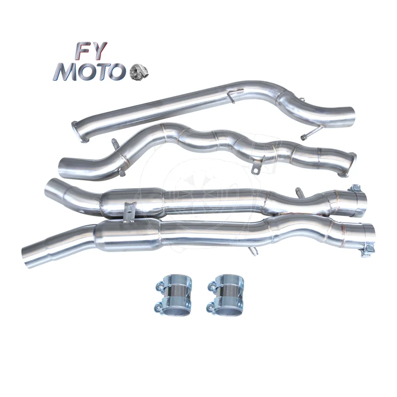 304 Stainless Steel Equal Length Midpipe for b mw S58 Resonated M3 G80 M4 G82 3.0T with Opf