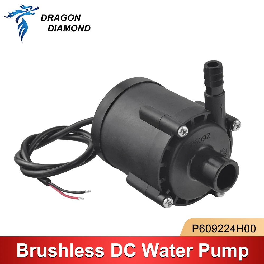 Bezszczotkowa pompa wodna DC Silnik bezszczotkowy DC24V 48W Przepływ 16L/min 16m Mała pompa wodna P 609224 H00 do grawerowania laserowej pompy chłodniczej