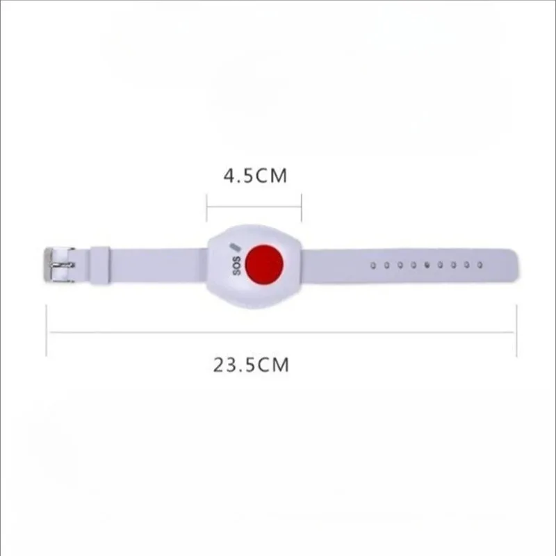 Reloj de pulsera RF433MHz transmisor de Control remoto tipo reloj botón de llamada Control remoto inalámbrico SOS botón de emergencia