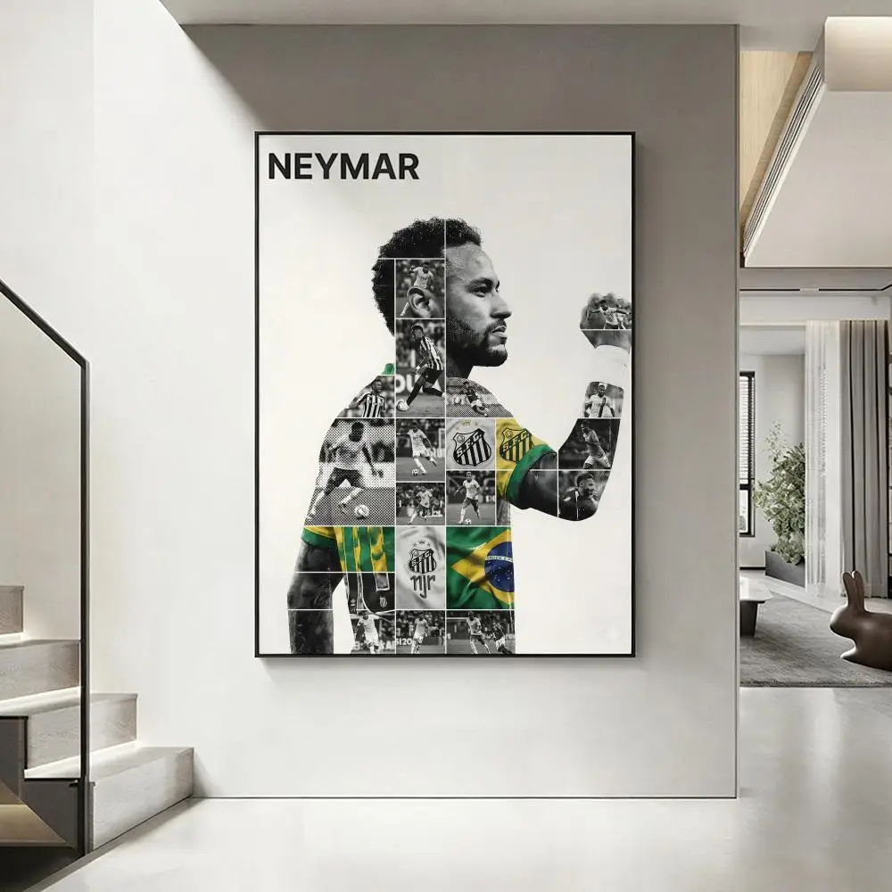 Sports N-Neymar Poster HD-Kunstwerk, wasserfest, selbstklebende Wanddekoration, Heimdekoration (Wohnzimmer, Schlafzimmer, Bar), ästhetisch – Detail 12