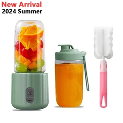 Nuevo Licuadora portátil, exprimidor eléctrico de 400ML, mezcladores de frutas, 1200mAh, Mini licuadora de batidos recargable por USB, exprimidor Personal colorido