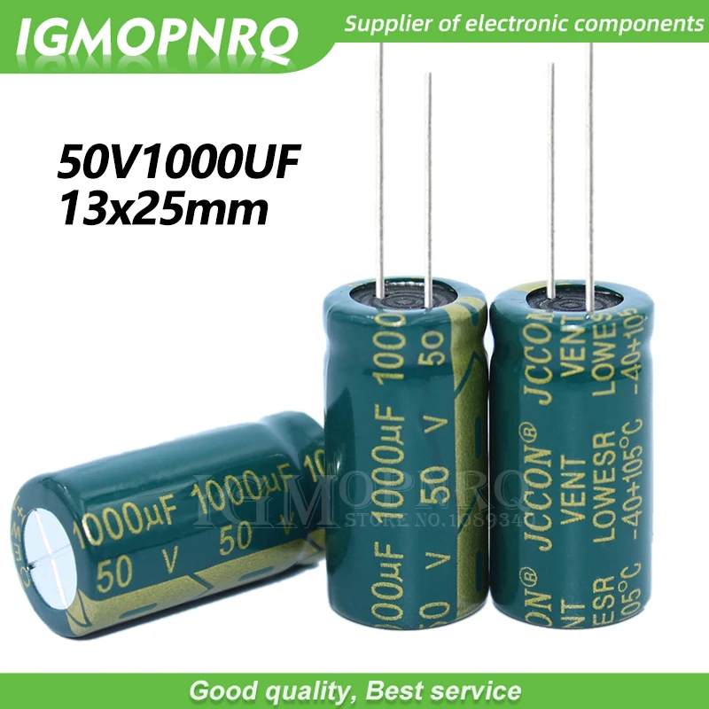 10 Stück 50 v1000uf 13*25mm igmopnrq Aluminium-Elektrolyt kondensator hoch häufig niedrige Impedanz 13x25mm