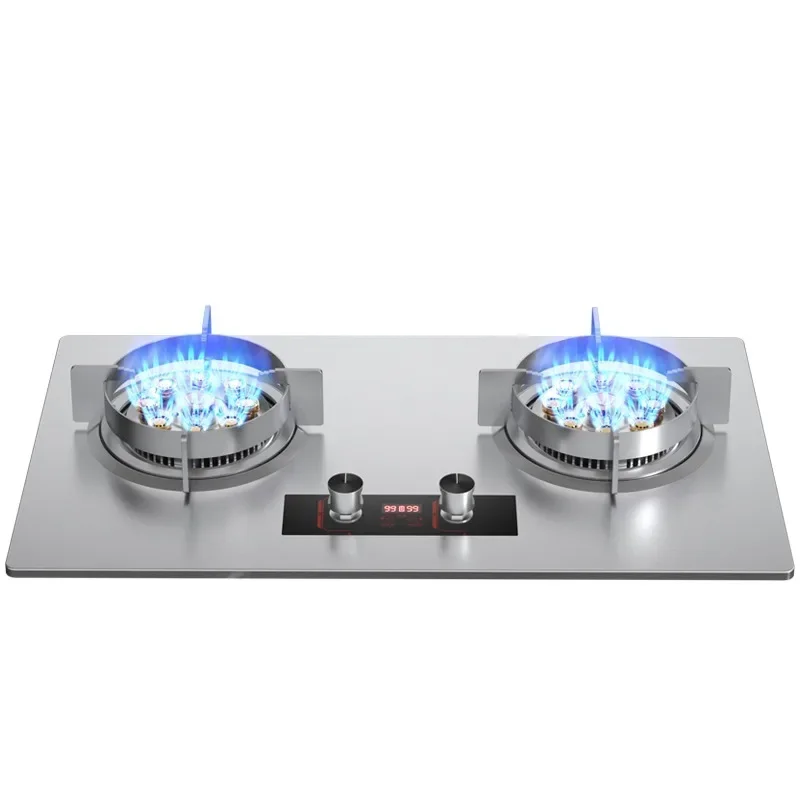 Cherry Gas Stove Double Burner Energy-Saving Desktop Household LPG Coal Gas Natural Gas Embedded Efficient A