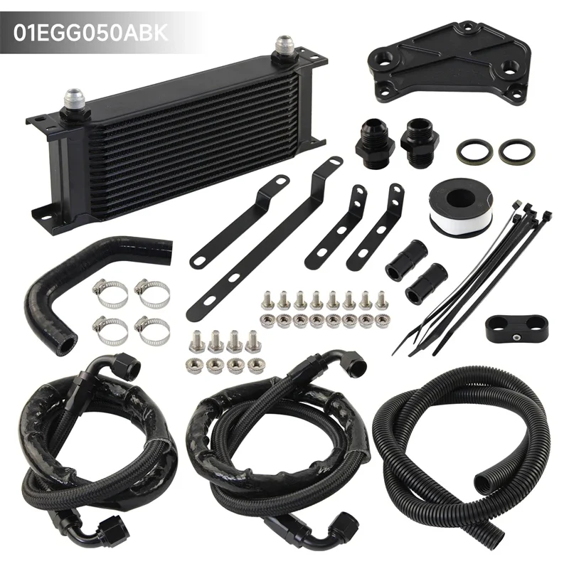 AN8 14 Rows Oil Cooler Kit Aluminum For Volkswagen Audi Golf MK5 MK6 VAG DQ200 DQ250 DSG 2.0 TSI Engine